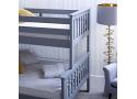 Grey Painted Wood Triple Sleeper. 3ft & 4ft Wooden Bunk Bed 3